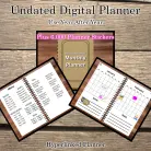 Undated Monthly Planner (Brown)